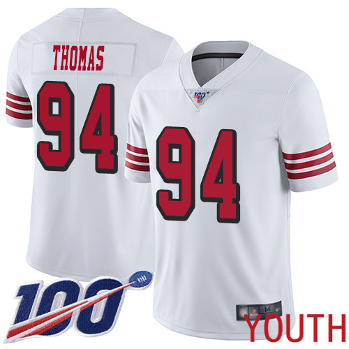 San Francisco 49ers Limited White Youth Solomon Thomas NFL Jersey #94 100th Season Vapor Untouchable Rush